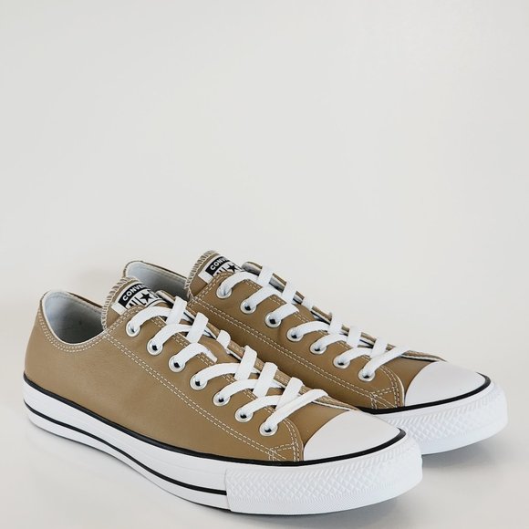 Converse Other - Converse CTAS Ox Sand Dune/White/Black Leather Unisex Sneakers A09926C NWT